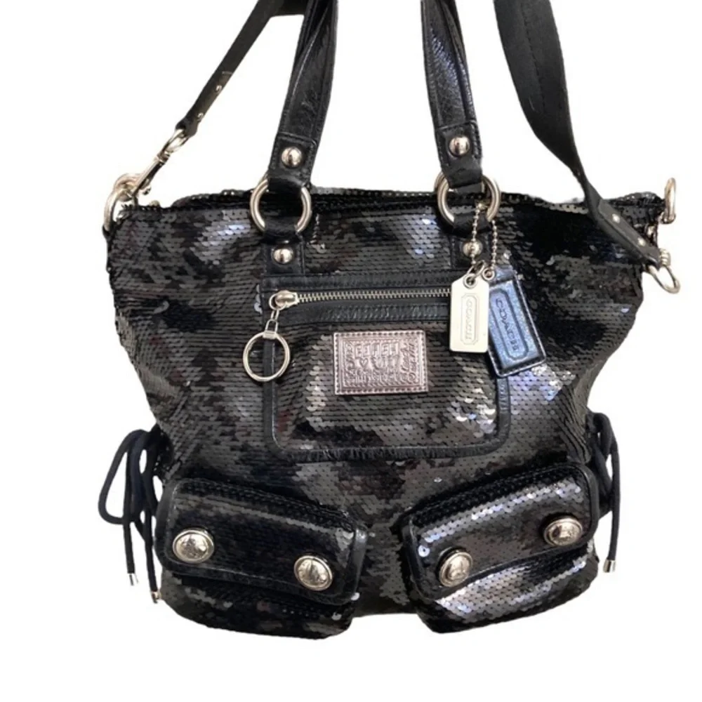 Coach Poppy Limited Edition Sequin Spotlight Tote Shoulder Bag 13821 rare